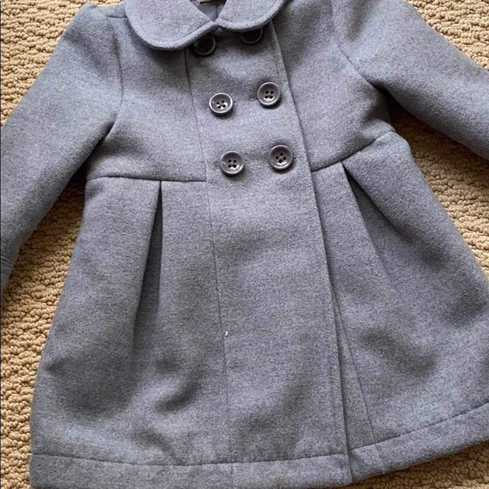 Gray dressy pea coat for toddler - Picture 6 of 8